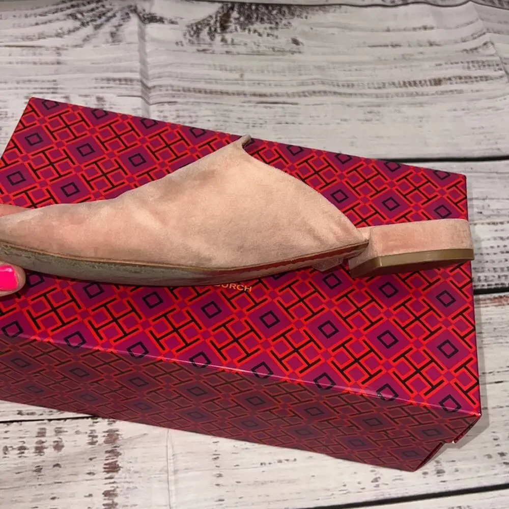TORY BURCH Carlotta Slide Velvet Pink 7